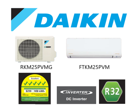 (NEW) Daikin R32 Single Split Inverter RKM25XVMG / FTKM25XVMG (9000 BTU) √√√√√