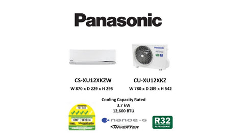 (NEW) Panasonic PREMIUM R32 Single Split Inverter CU-XU12XKZ/CS-XU12XKZW (12000 BTU) √√√√